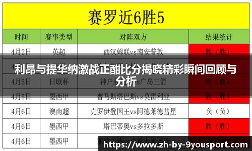 利昂与提华纳激战正酣比分揭晓精彩瞬间回顾与分析